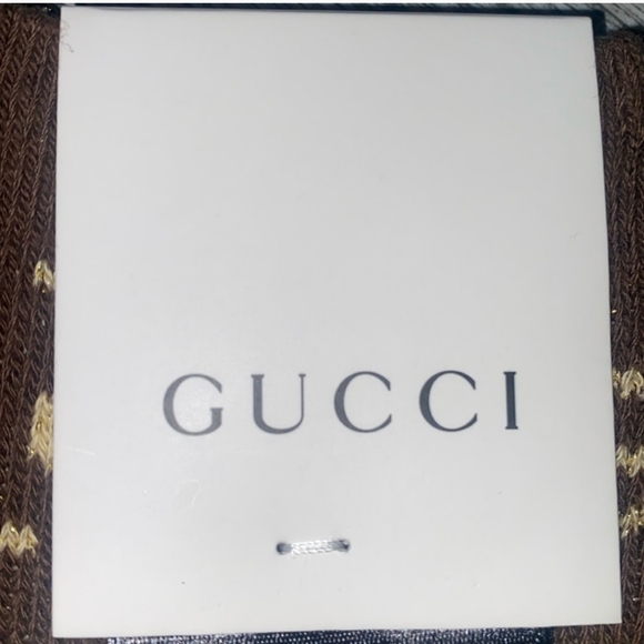 Brown and beige GG Lamé Gucci anklesocks - Picture 2 of 4